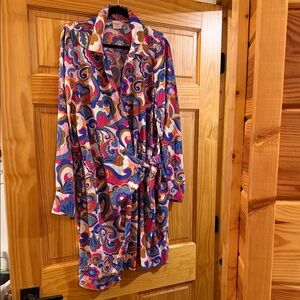 Vibrant Long Sleeve Dress with Bold Patterns